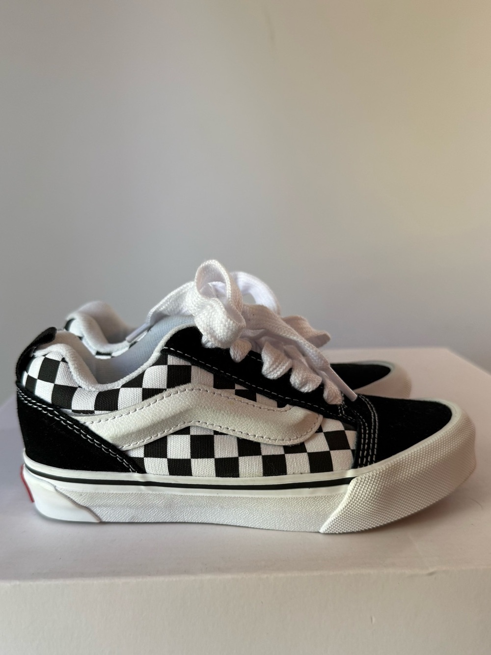 Vans Knu Skool Kids Size 1 Checkerboard New #Lux-K-SH